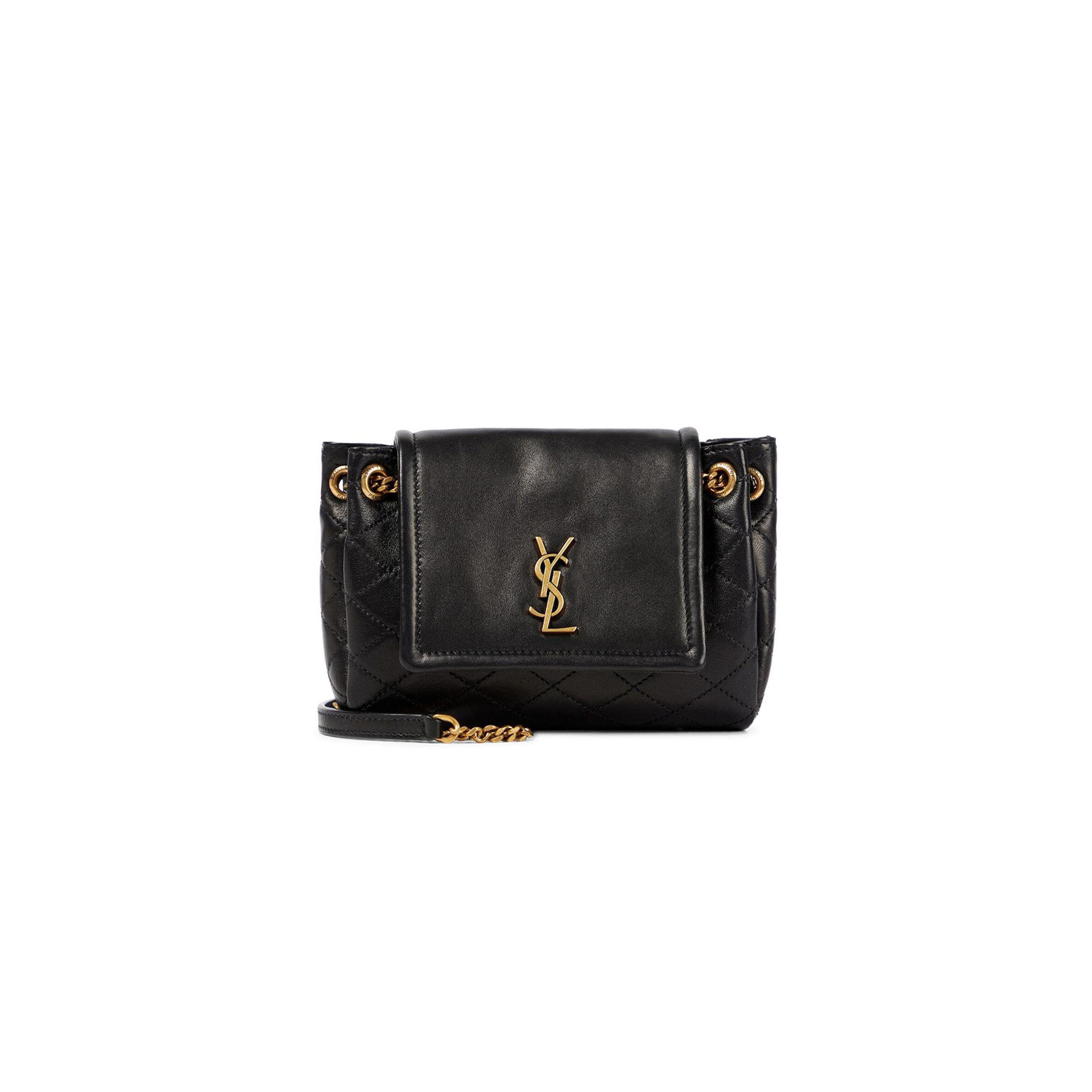 YSL SAC A BANDOULIERE NOLITA MINI EN CUIR FEMME DE COLORIS NOIR (18*13*6cm) 